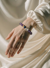 Amethyst Crystal Bracelet for Inspiration, Wisdom & Release