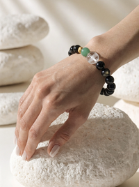 Obsidian Crystal Bracelet for Protection, Luck & Opportunity